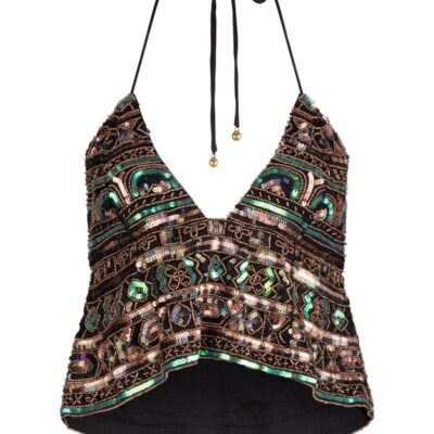 Amaryllis Luna Halter Cami – Black