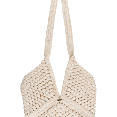 Pearl Crochet Bag – Cream