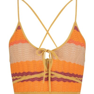 Leilani Demi Crop Top – Sunset Stripe