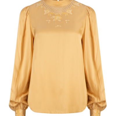 Santa Teresa Tali Blouse – Gold Dust