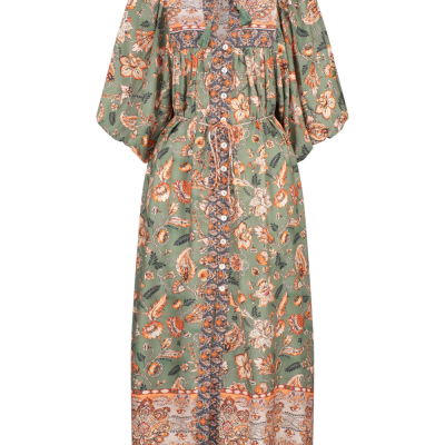 Mahi Rumer Midi Dress – Sage Paisley