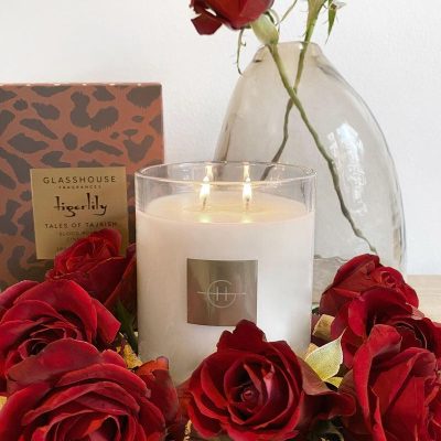 Glasshouse x Tigerlily Tales of Tajrish Candle – Blood Rose & Cinnamon