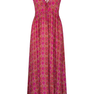 Eliza Teja Maxi Dress – Pink Ornate