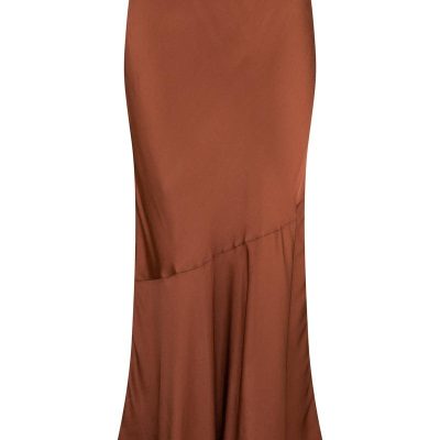 Santa Teresa Blake Midi Slip Skirt – Chocolate