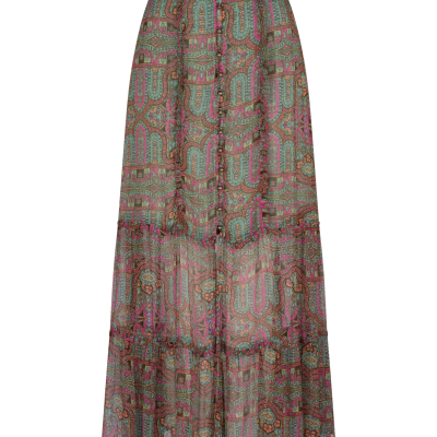 Marjorie Rosette Maxi Skirt – Taragon