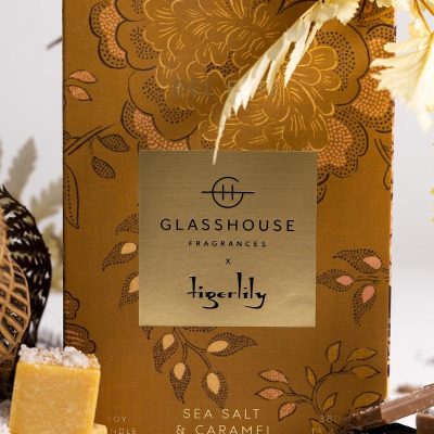 Glasshouse x Tigerlily Del Este Candle – Sea Salt & Caramel