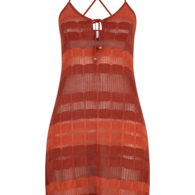 Elisenda Ashanti Mini Dress – Terracotta