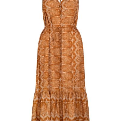 Kienna Tasmin Midi Dress – Caramel