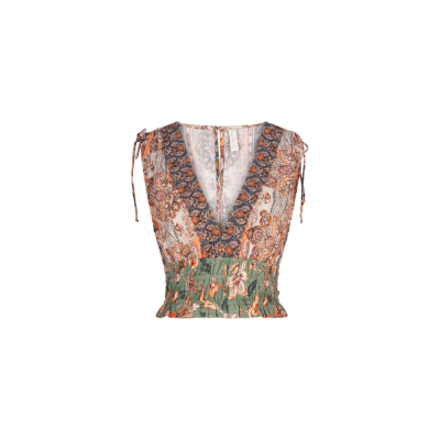 Mahi Lennon Top – Sage Paisley